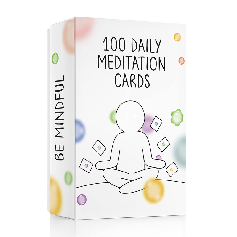 The Idea Space BEST 100 Daily Meditation Cards | Anxiety Relief Item for Relaxation | Self Care Kit for Stress Relief | Perfect Mindfulness Gift For Teens & Adults | Advance Beyond Positive Affirmations - Image 1
